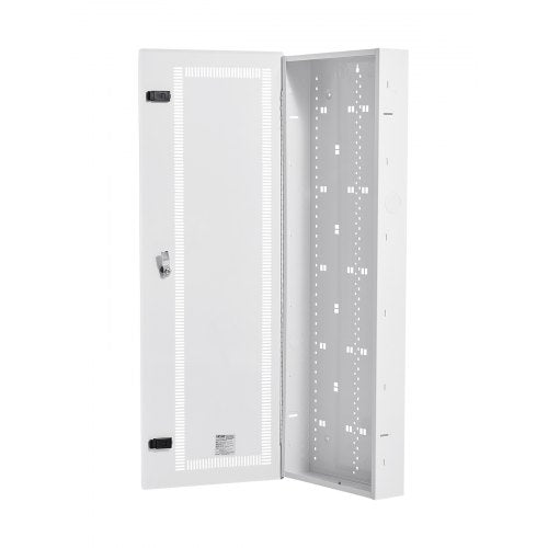 Media Enclosure, 42-Inch, Structured Media Center with Vented Hinged Door, Cable Management Box, Structured Wiring Multi-Media Cabinet, Recessed Electrical Media Box, for Network Distribution