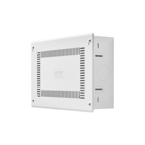 Structured Media Enclosure, 9-Inch, Recessed in-Wall Media Box with Cover, Wall-Mount Cable Management Box Kit, Structured Wiring Multi-Media Cabinet, Cold-Rolled Steel, for TV Home Theater