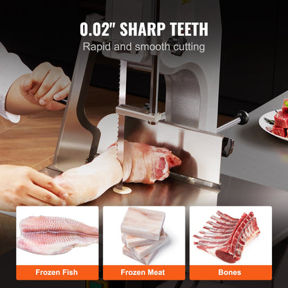 Band Saw Blade for Cutting Meat Bone 83.5"x0.63"x0.02" Carbon Steel 5 PCS