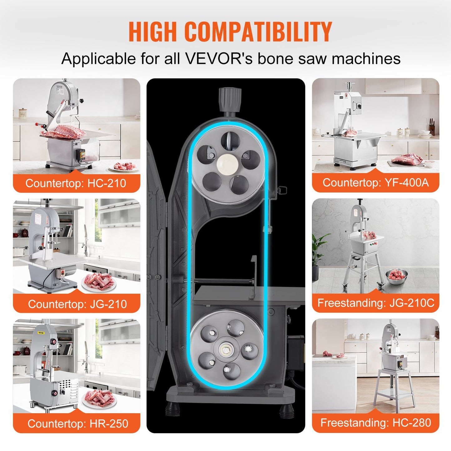 Bandsågblad för skärning av köttben 65