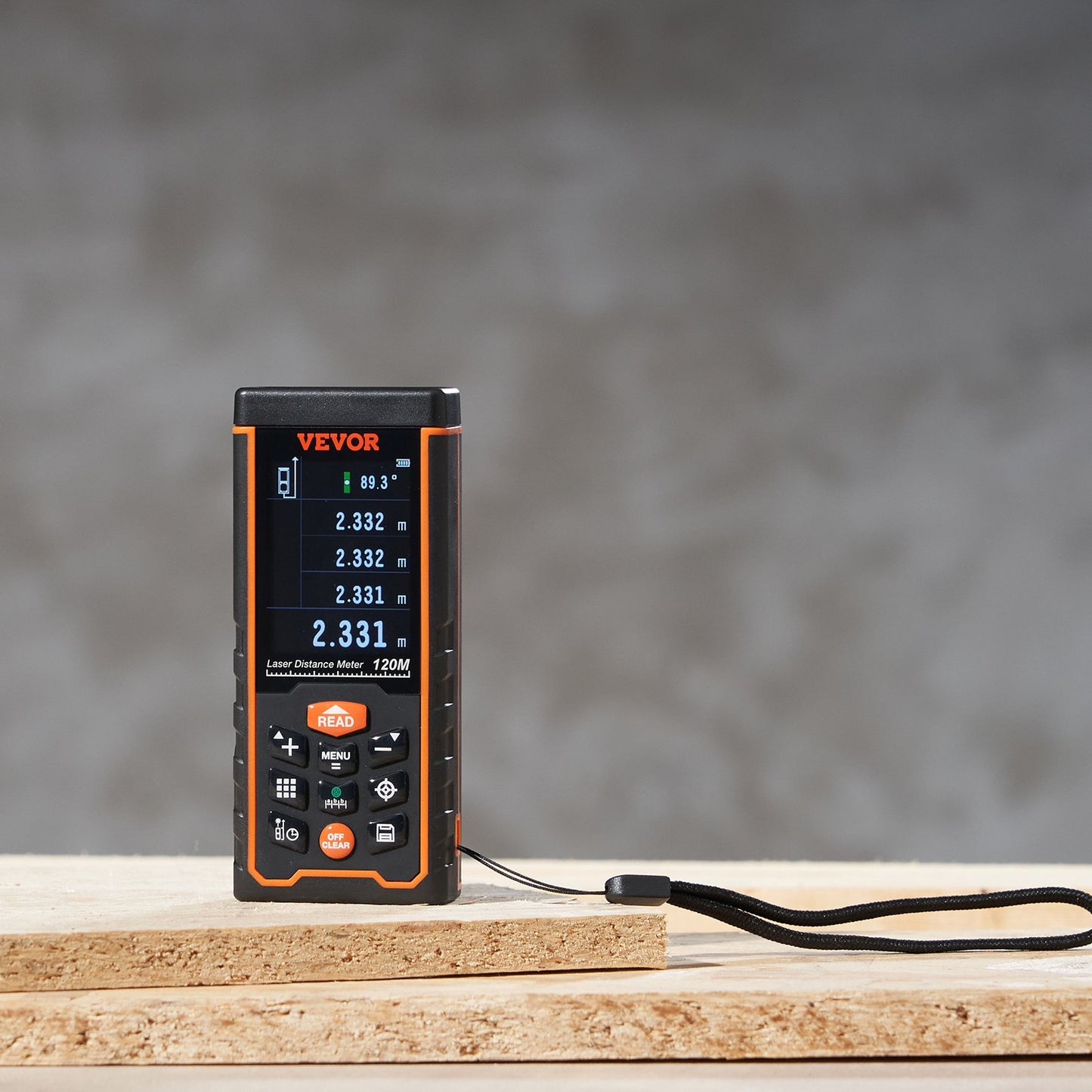 Laser Measure, 400 ft, ±1/16'' Accuracy Laser Distance Measure with 100-Group Storage, ft/m/in/ft+in, 2.4'' Colorlit LCD Screen Laser Meter, Pythagorean Mode, Measure Distance, Area and Volume