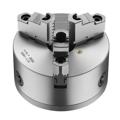 6 in 3-jaw self-centering lathe chuck 1 1/2 in-8 threaded support plate | EU