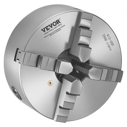 8 in 4-jaw self-centering lathe chuck 1 1/2 in-8 threaded support plate | EU