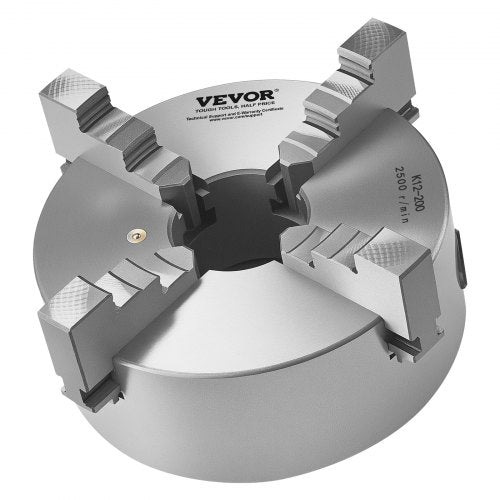 8 in 4-jaw self-centering lathe chuck 1 1/2 in-8 threaded support plate | EU