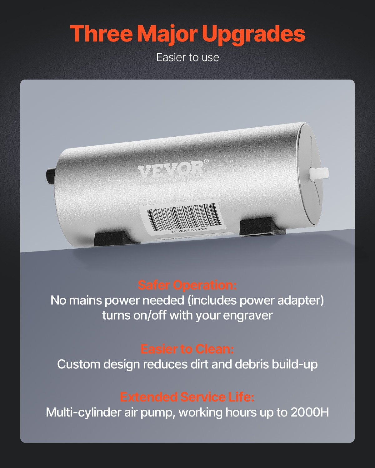 Air Assist Justerbar 30 L/min luftpump för lasergravörskärare ≥ 20W