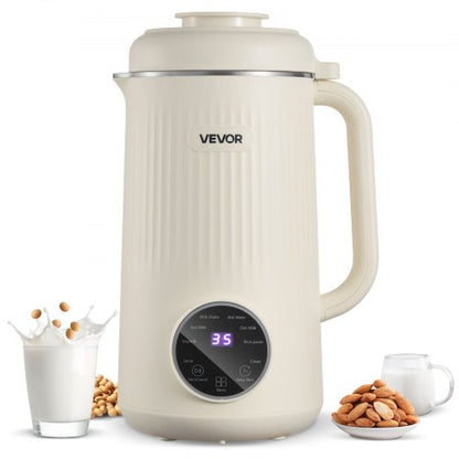8-in-1 Nut Milk Maker, 41 oz Soy Milk Maker Machine with 10 Blades, for Homemade Oat, Nut, Soy, Juice, Milkshake, Rice Cereal, Plant-Based Beverages with Self-Cleaning, Boil Water, 12-Hour Delay
