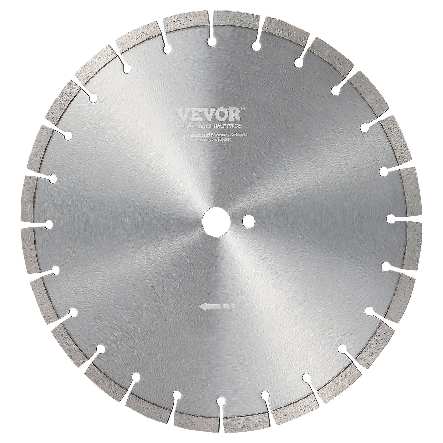 Diamantklinge, 14 Zoll, Betonsägeblatt, nass oder trocken, 0,47 Zoll, flache Zähne