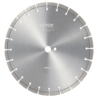 Diamantklinge, 14 Zoll, Betonsägeblatt, nass oder trocken, 0,47 Zoll, flache Zähne