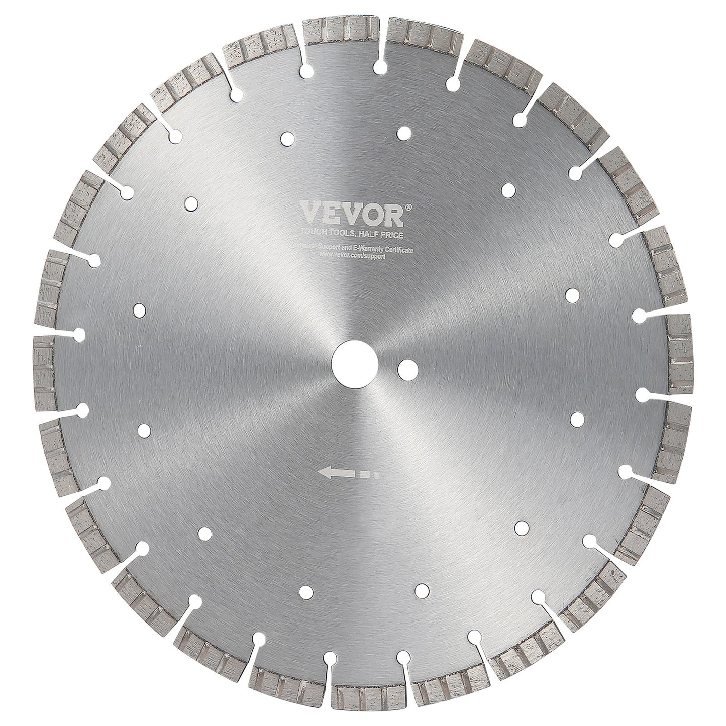 Diamantklinge 14 Zoll Betonsägeblatt Nass oder Trocken 0,47 Zoll gewellte Zähne