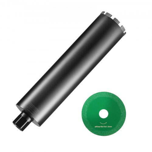 Core Drill Bit, 4.25" Wet Diamond Core Drill Bits, 14" Drilling Depth Concrete Core Drill Bit with Saw Blade, 1-1/4"-7 Inner Thread, Laser Welding, Diamond Wet Coring Bit for Concrete Brick