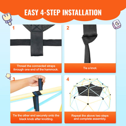 Dome Climber Hängematte, Kletterkuppel-Zubehör, Kletterkuppel-Hängematte. Geeignet für 10 Fuß Kuppelklettern, Tragkraft 350 Pfund, Pentagon Jungle Gym Hängematte für den Außenbereich (nur Hängematte)