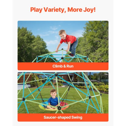 Klätterkupol 10FT Geometrisk Kupolklättrare med Underfatsgunga 1000LB Last |  EU