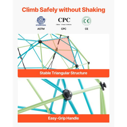 Klätterkupol 10FT Geometrisk Kupolklättrare med Underfatsgunga 1000LB Last |  EU