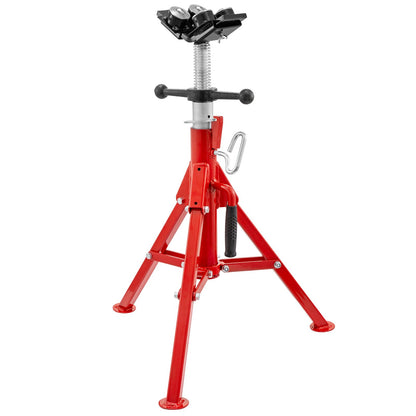 Pipe Jack Stand, 2500LB Heavy Duty Welding Pipe Stand, with 4-Ball Transfer V-Head and Folding Legs, Adjustable Height 24"-43" 1107B-type Pipe Jacks for Welding