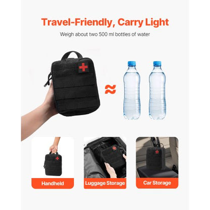 Survival Kit Erste Hilfe 250 Stück Notfall Medizinische Trauma Tasche für Camping