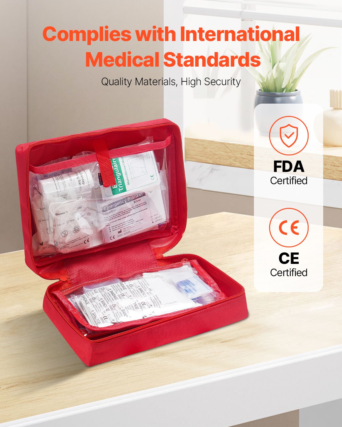 First Aid Kit, 420 Pieces, 600D Nylon Large Survival First Aid Bag, Emergency Medical Supplies, for Home, Car, Office, Travel, Camping, Truck, Hiking, Sports, Vehicle and Outdoor Emergencies