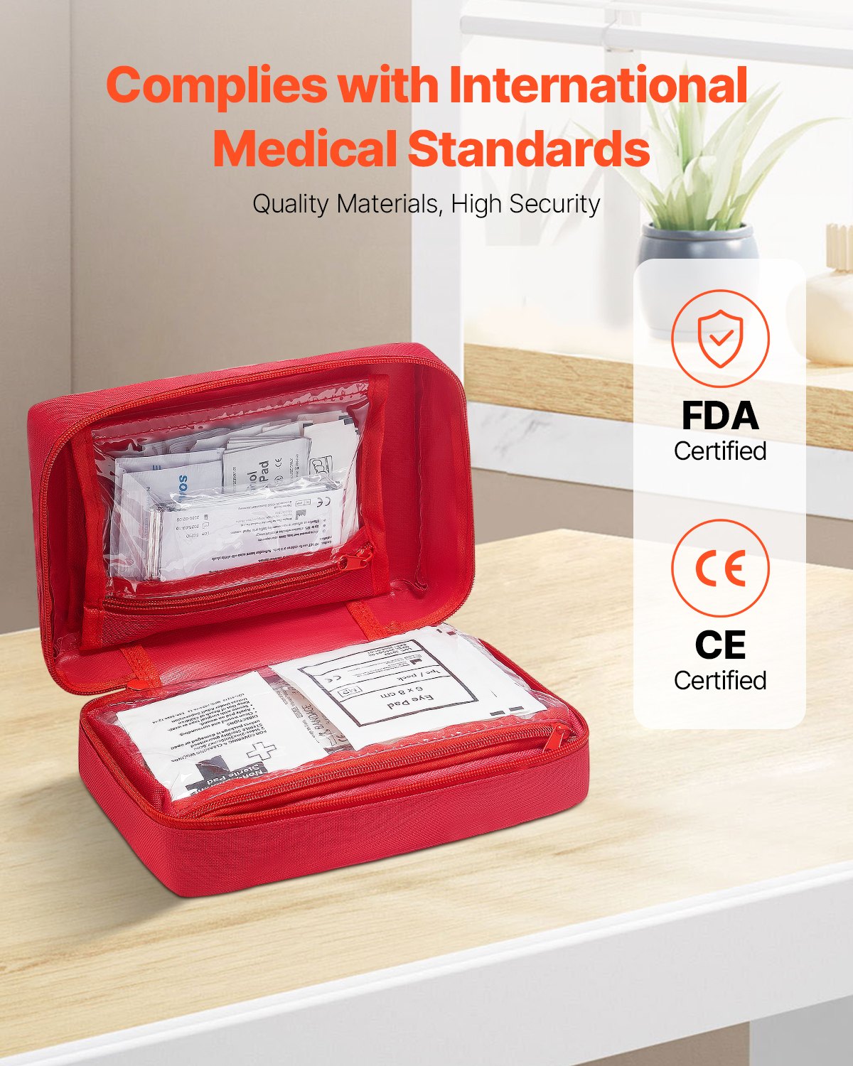 First Aid Kit, 500 Pieces, 600D Nylon Large Survival First Aid Bag, Emergency Medical Supplies, for Home, Car, Office, Travel, Camping, Truck, Hiking, Sports, Vehicle and Outdoor Emergencies