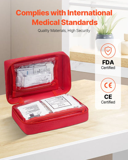 First Aid Kit, 500 Pieces, 600D Nylon Large Survival First Aid Bag, Emergency Medical Supplies, for Home, Car, Office, Travel, Camping, Truck, Hiking, Sports, Vehicle and Outdoor Emergencies