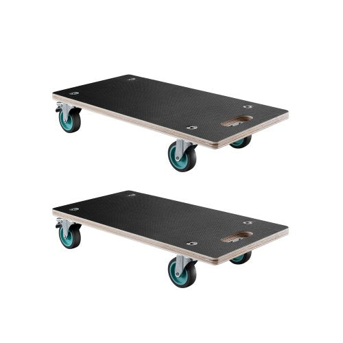 Furniture Dolly, 551 lbs Load Capacity, Furniture Moving Dollies with 4 TPR Silent Wheels, Rectangle Multifunctional Flat Dolly for Piano Furniture Couch Washing Machine Fridge, 2 Pack, Black