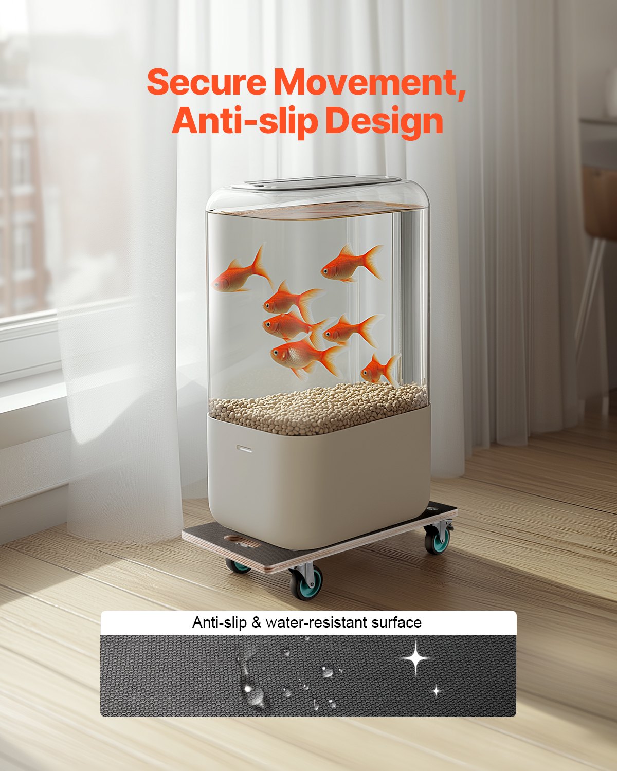 Furniture Dolly 551 lbs Furniture Moving Dollies with 4 TPR Silent Wheels