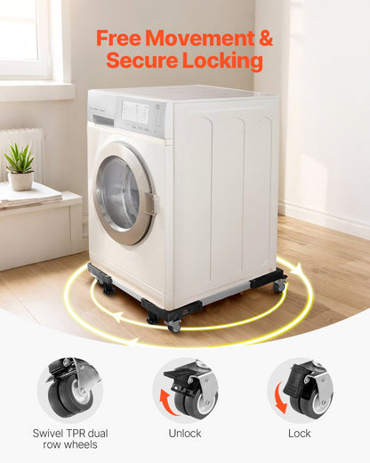 Mobiler Kühlschranksockel, 1100 lb, 27,5-35,4 Zoll, verstellbarer Möbelwagen