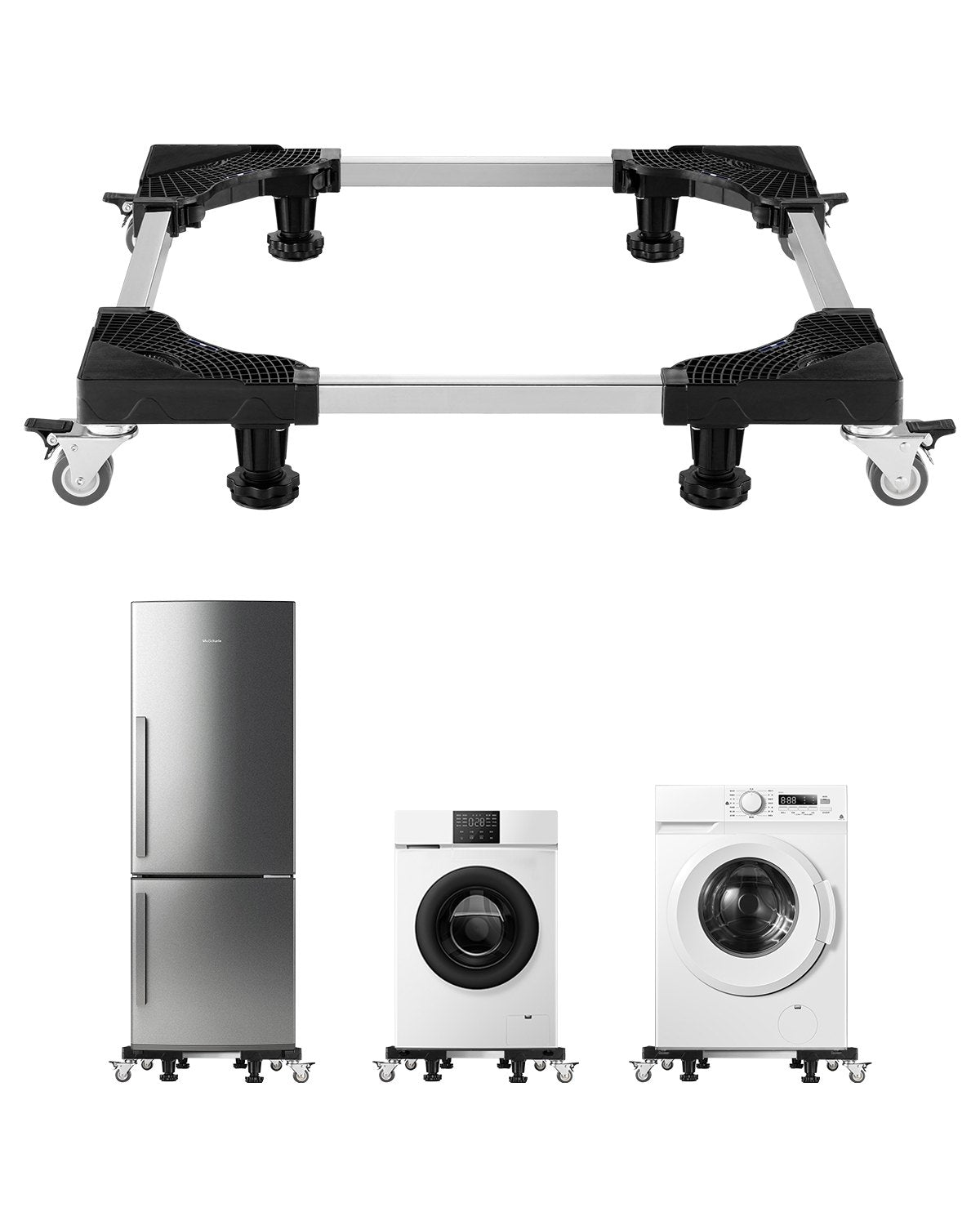 Mobiler Kühlschranksockel, 1100 lb, 27,5-35,4 Zoll, verstellbarer Möbelwagen