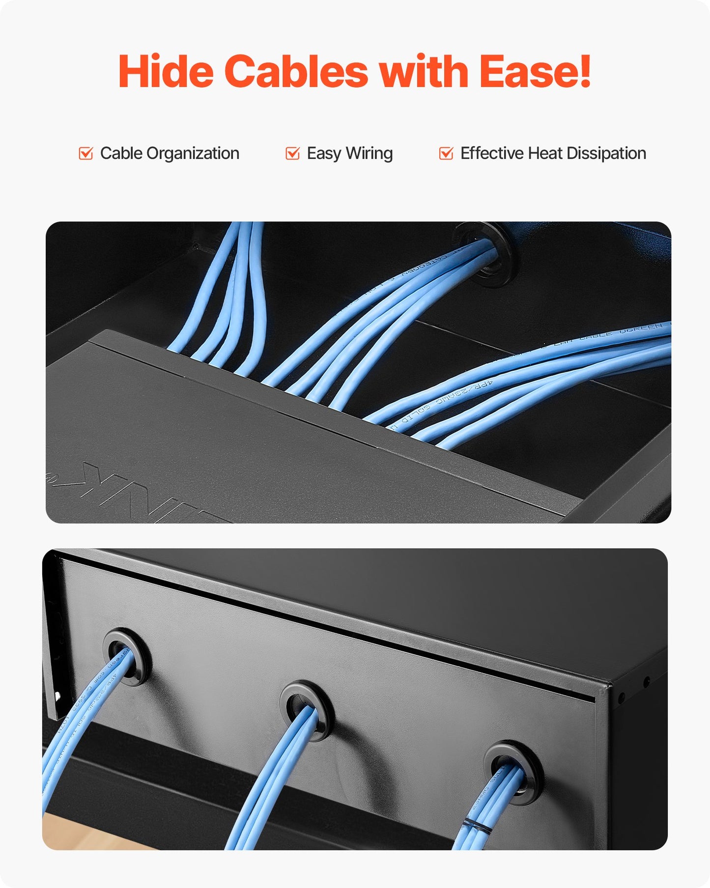 3U Rack Mount Drawer, 50 lbs Max Load-Bearing, Lockable Server Cabinet Case, Sliding Drawer with Lock and Cable Management Holes, for 19 in Network Equipment Server AV Rack or Cabinet Enclosure