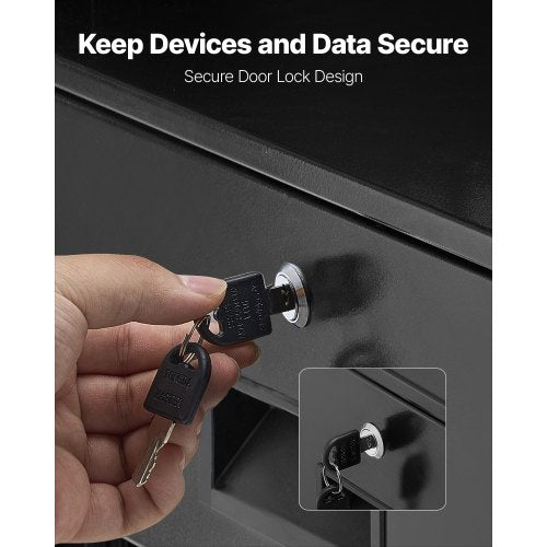 4U rackmonterad låda, 22,68 kg max belastning, låsbar serverskåplåda, glidande låda med lås och kabelhanteringshål, för nätverksutrustning, server, AV-rack eller skåphölje |  EU