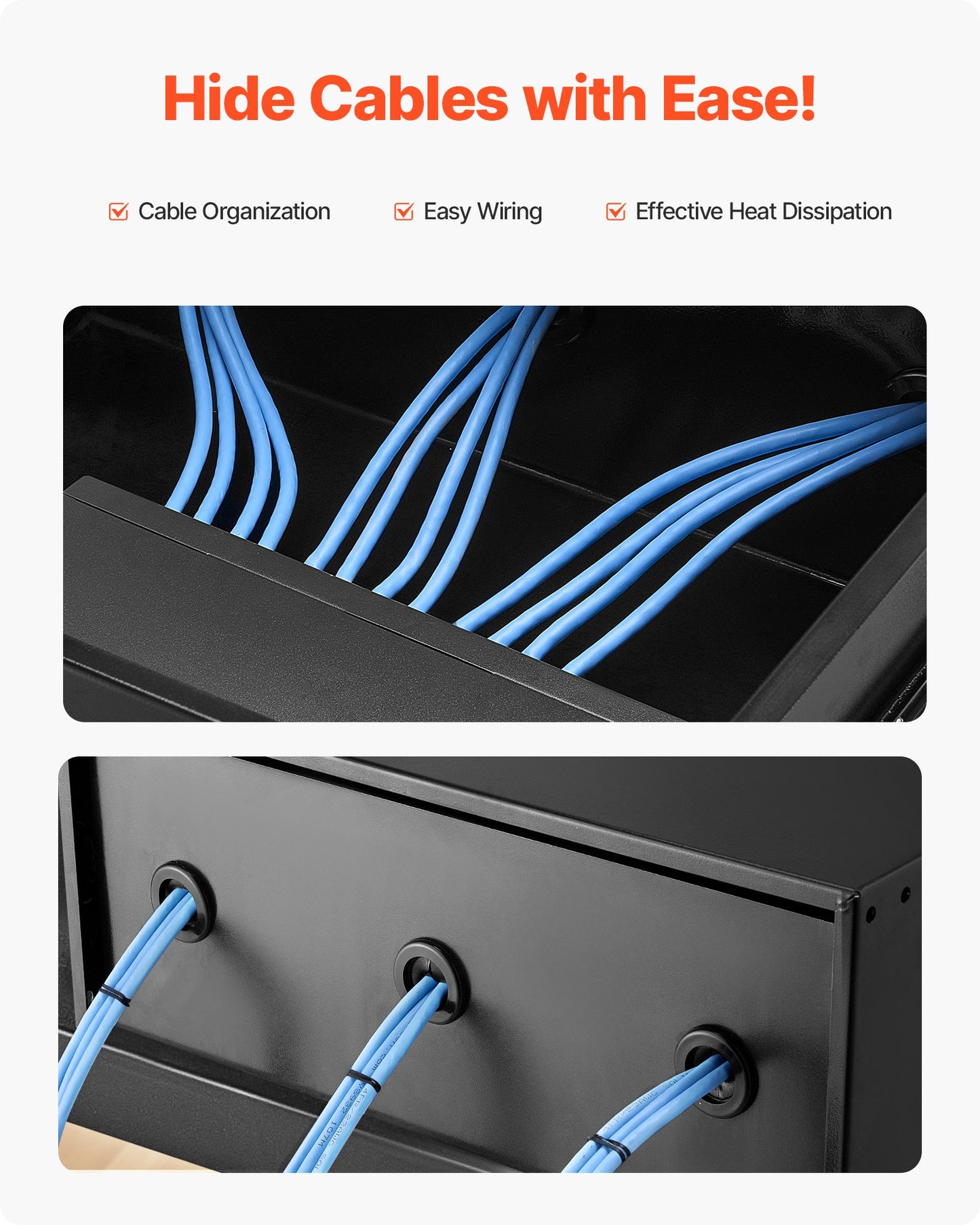 4U Rack Mount Drawer, 50 lbs Max Load-Bearing, Lockable Server Cabinet Case, Sliding Drawer with Lock and Cable Management Holes, for 19 in Network Equipment Server AV Rack or Cabinet Enclosure