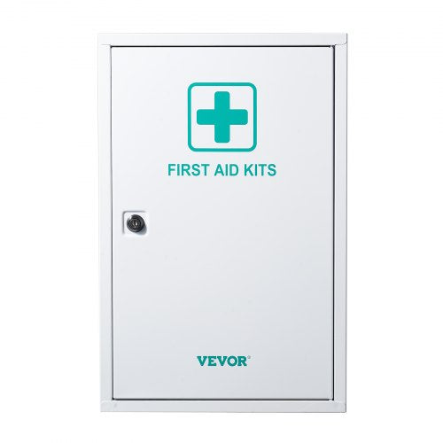 Första hjälpen-skåp med 3 hyllor, 1000 delar, väggmonterat medicinskåp i metall