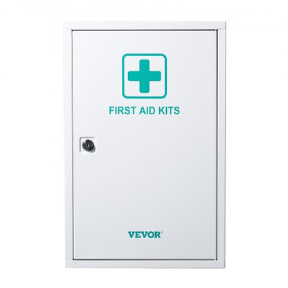 Första hjälpen-skåp med 3 hyllor, 1000 delar, väggmonterat medicinskåp i metall
