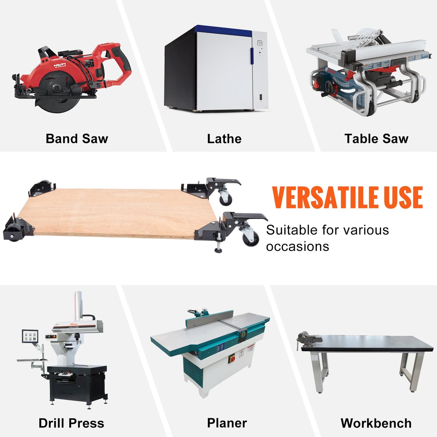 Mobiler Basis-Hochleistungs-Universalständer, 400 lbs Kapazität für Werkzeugmaschinen