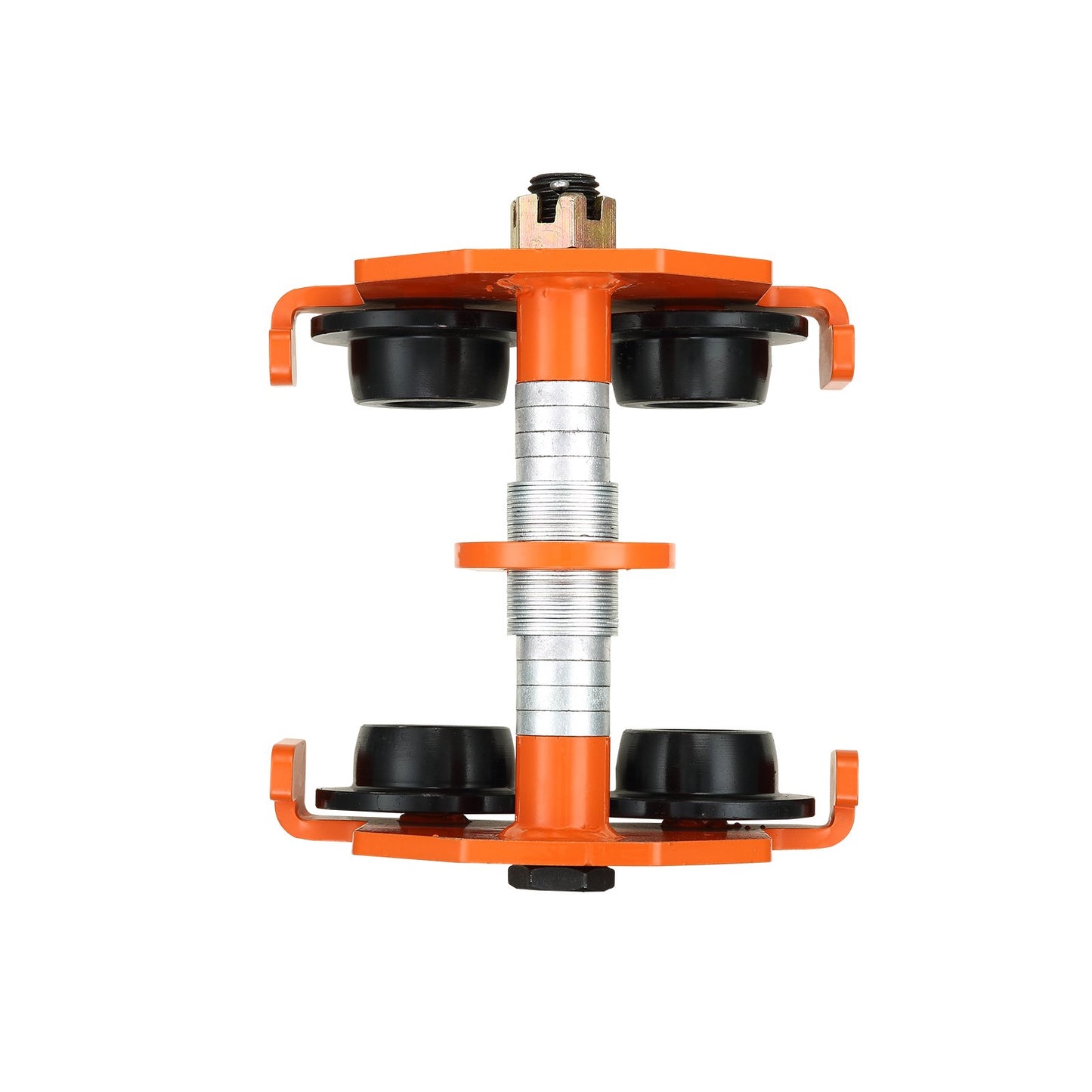 Manuelle Laufkatze, Tragkraft 4400 lbs/2 Tonnen, Doppelrad-Schubträgerlaufkatze, einstellbar für I-Trägerflanschbreite 2,5" bis 8", Hochleistungs-Garagenhebebühne aus legiertem Stahl für gerade gebogene I-Träger