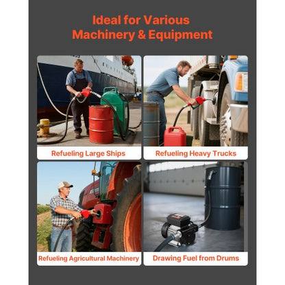 oljeöverföringspump 230V, 16 GPM 60 L/min, AC elektrisk bränsleöverföringspump för diesel fotogen biodiesel, 8 ft/2,4 m max sughöjd, 45 ft/13,7 m max lyfthöjd, för fordon, byggarbetsplatser, gårdar |  EU