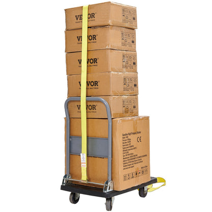 Ratchet Tie Down Straps (8PK), 4400 lb Breaking Strength, E-Track Endless Ratchet with 8 Premium 2" x 15" Ratchet Tie Downs Heavy Duty, for Moving Secure Cargo, Appliances, Lawn Equipment