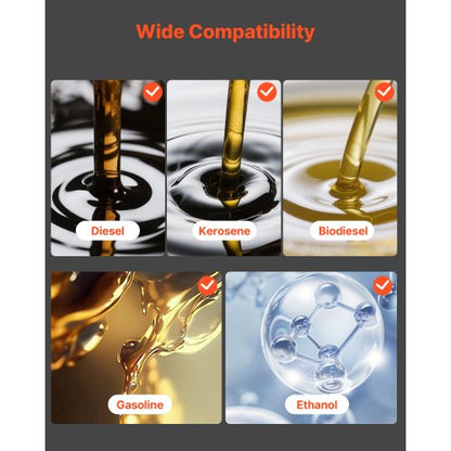 Bränsleöverföringspump 230V, 15 GPM 57 L/min, AC elektrisk oljeöverföringspump, 8 ft/2,4 m max sughöjd, 37 ft/11,28 m max lyfthöjd, överhettningsskydd, för bensin, diesel, fotogen, biodiesel, etanol |  EU