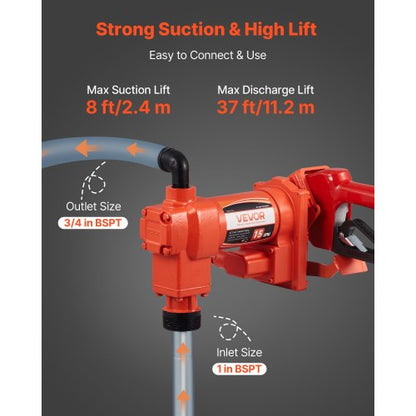 Bränsleöverföringspump 230V, 15 GPM 57 L/min, AC elektrisk oljeöverföringspump, med automatisk avstängning av bränslemunstycke och utloppsslang, högflödessats för bensin, diesel, fotogen, biodiesel, etanolblandningar |  EU