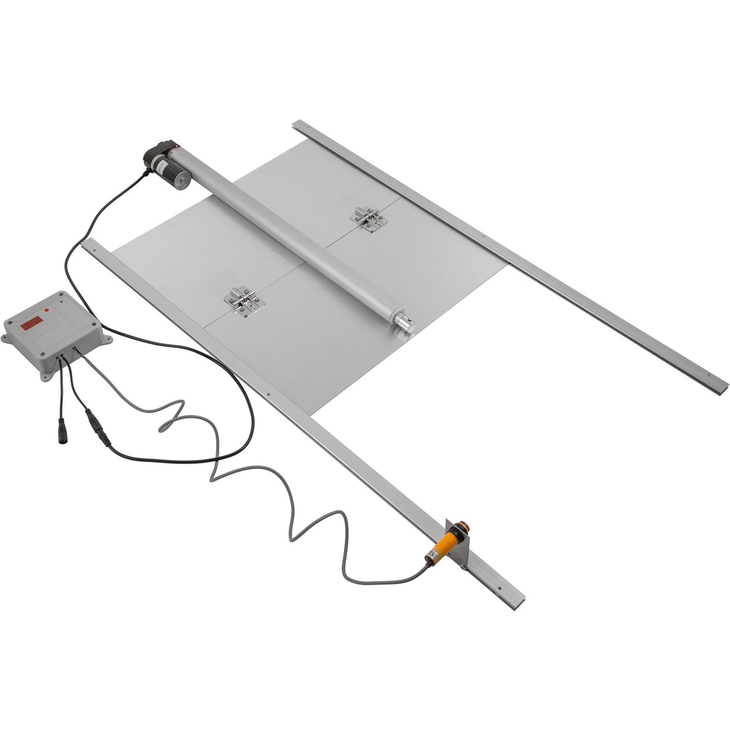Automatische Hühnerstalltür, Hühnertüröffner mit Timer und Lichtsensor, 12 V 66 W Hühnerstalltür, elektrisches Geflügeltüröffner-Set mit Infrarotsensor, automatische Hühnertür mit 2 Fernbedienungen