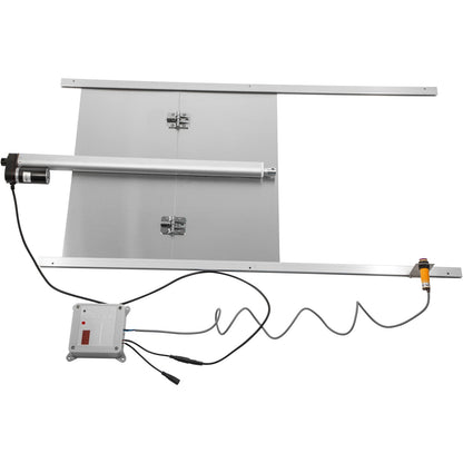Automatische Hühnerstalltür, Hühnertüröffner mit Timer und Lichtsensor, 12 V 66 W Hühnerstalltür, elektrisches Geflügeltüröffner-Set mit Infrarotsensor, automatische Hühnertür mit 2 Fernbedienungen