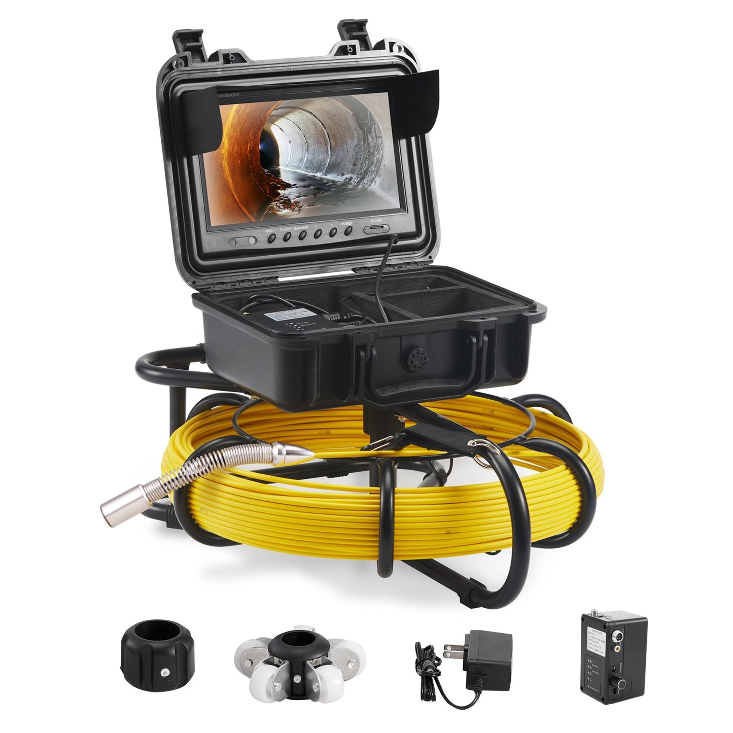 Sewer Camera Pipe Inspection Camera 9 Inch 720p Screen Pipe Camera 165 Feet