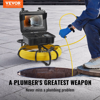 Sewer Camera Pipe Inspection Camera 9 Inch 720p Screen Pipe Camera 230 Feet