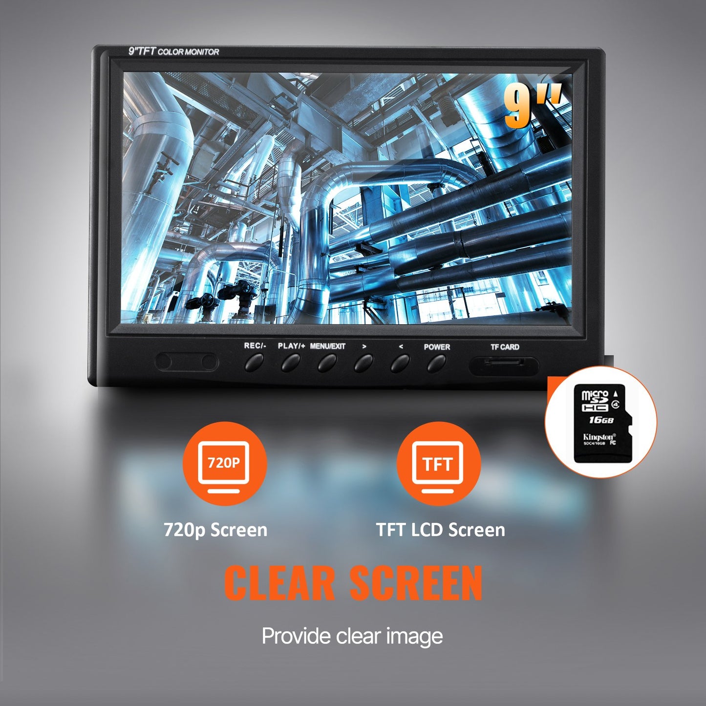 Sewer Camera Pipe Inspection Camera 9 Inch 720p Screen Pipe Camera 230 Feet