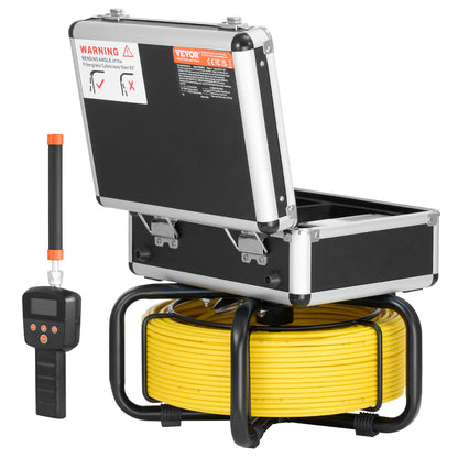 Avloppskamera 98 fot/30 m självnivellerande dräneringskanalkamera med 512Hz lokalisering