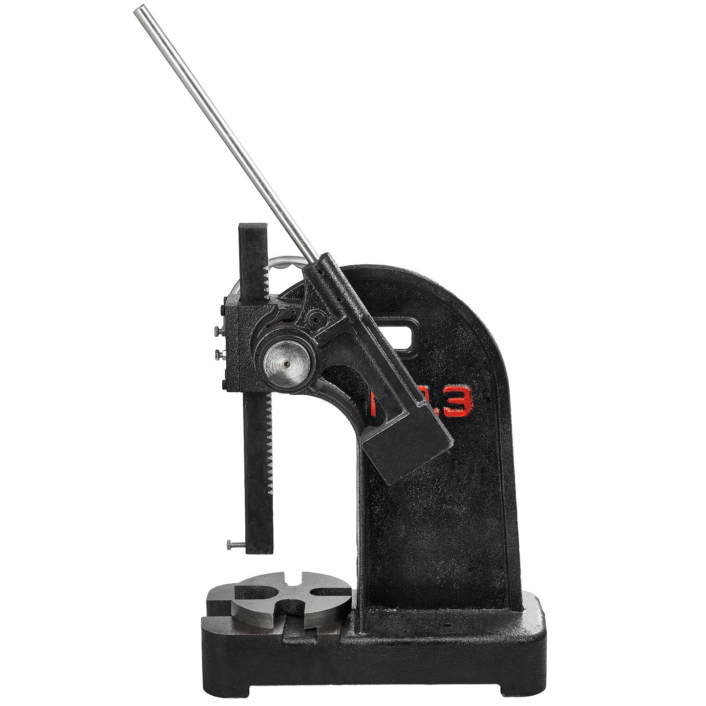 Arborpress, 3 tons spärrtyp arborpress, spärrhävstångsarborpress med handhjul, 12,2" maxhöjd, gjutjärn manuell skrivbordsstanspress, för stämpling, bockning, sträckning, formning