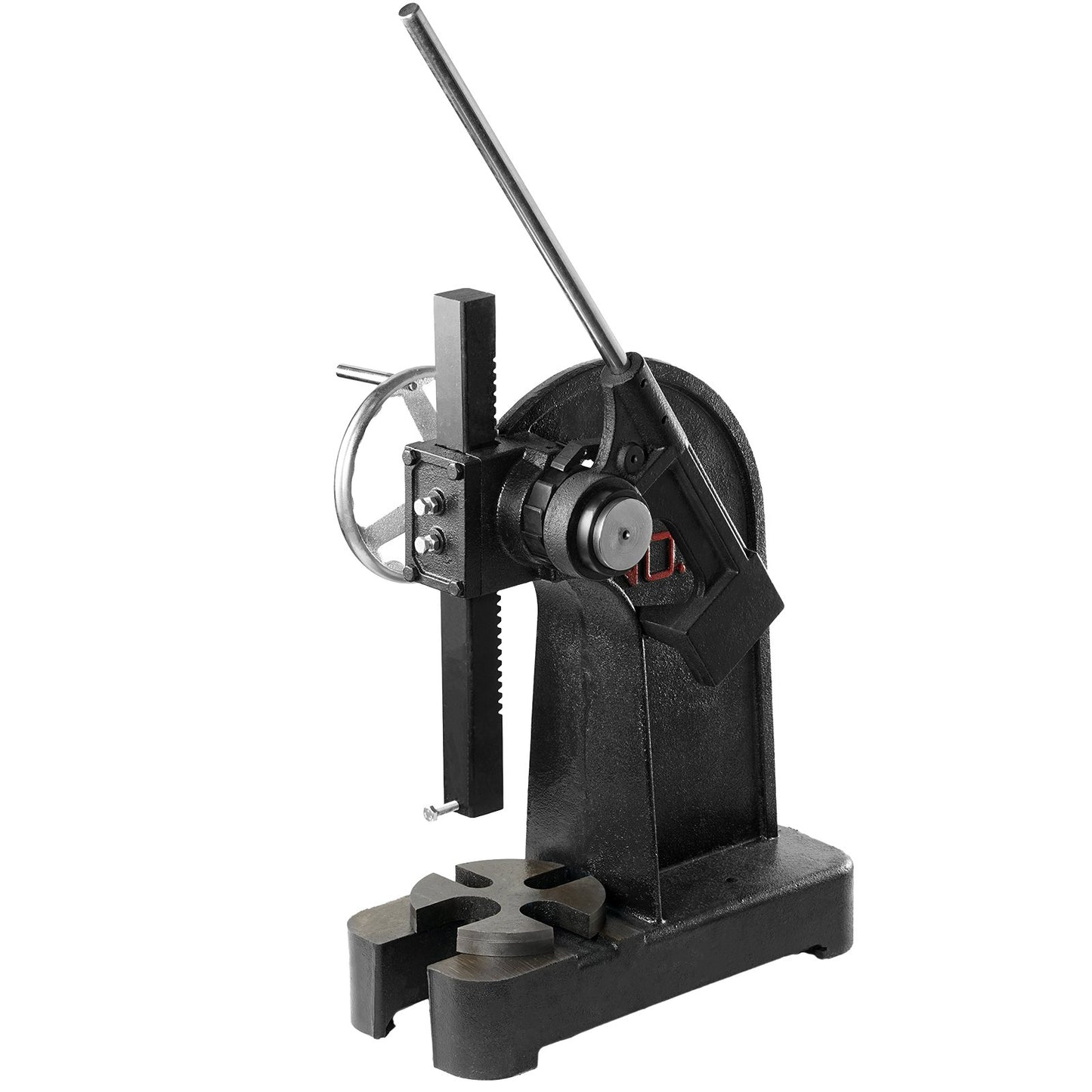 Arborpress, 3 tons spärrtyp arborpress, spärrhävstångsarborpress med handhjul, 12,2" maxhöjd, gjutjärn manuell skrivbordsstanspress, för stämpling, bockning, sträckning, formning