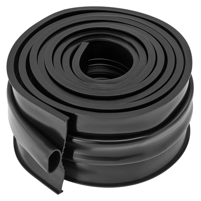 Garagedörrstätningar bottengummi, U-form +O-ringkombination garagedörr bottenvädertätning, 10 fot väderbeständig garagedörrstätning, 5/16 tum T-ändar och 3 3/4 tum bredd, för dörrar, svart