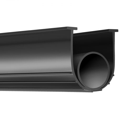 Garage Door Seals Bottom Rubber, U Shape +O Ring Garage Door Weather Stripping, Universal Weatherproof Threshold Buffering Sealing Rubber , 5/16 inch T-ends and 3 3/4 inch Width (20 Ft, Black)