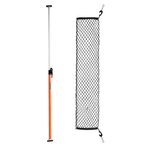 Cargo Bar, Ratcheting Cargo Bar Adjustable from 40" to 73", Heavy-duty Steel Cargos Stabilizer with Storage Net & Non-Slip Foot Pads, Telescoping Load Lock Bars Stop Sliding for SUVs, Sedans