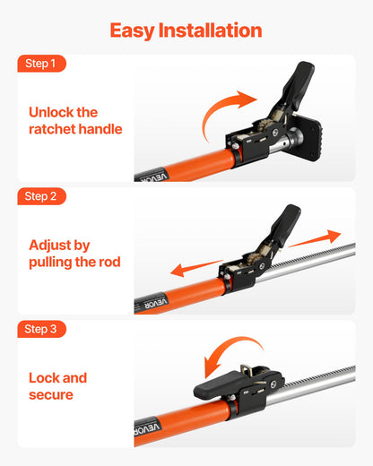 Cargo Bar, Ratcheting Cargo Bar Adjustable from 40" to 73", Heavy-duty Steel Cargos Stabilizer with Storage Net & Non-Slip Foot Pads, Telescoping Load Lock Bars Stop Sliding for SUVs, Sedans