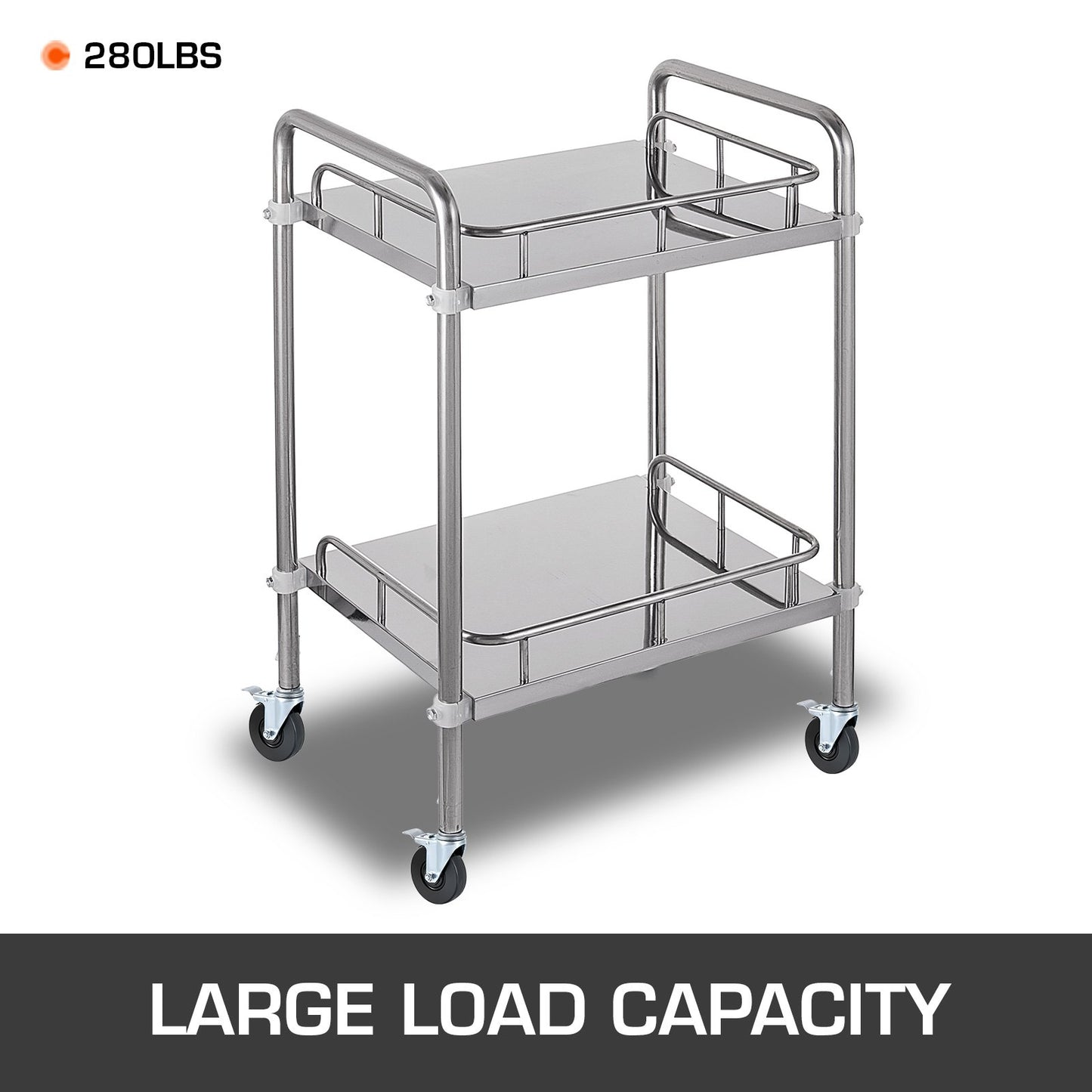 4 Pack 5" Heavy Duty Scaffolding Rubber Swivel Caster With Dual Locking 1" Solid Round Stem 280LBS Capacity Per Wheel